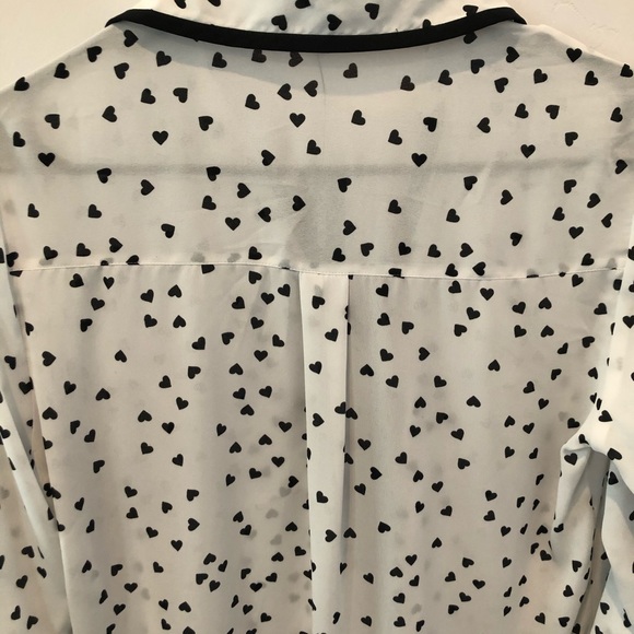 Express White Black Button Up Shirt Sz Small - Picture 6 of 7